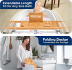 SereneLife Premium Foldable Bathtub Tray - Image 3
