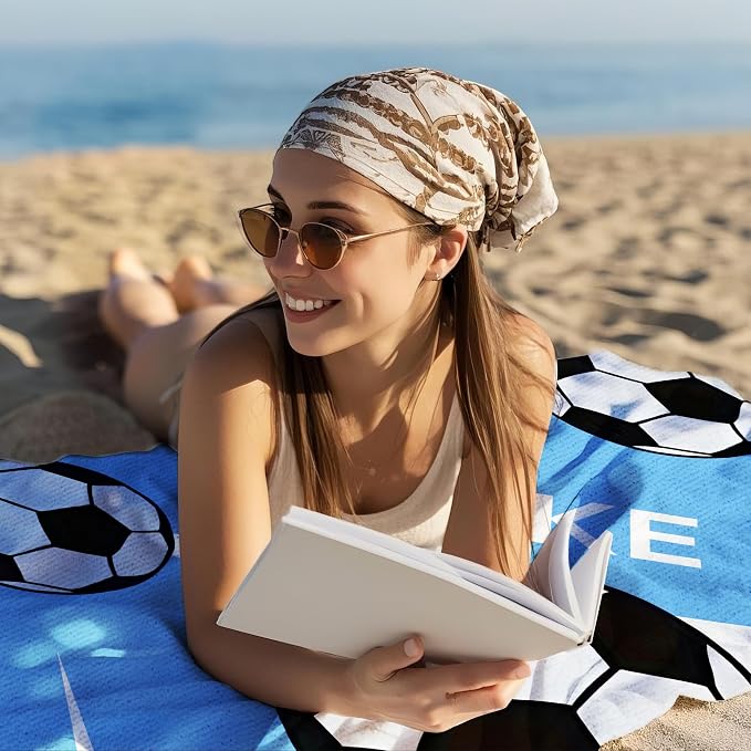 Personalized Beach Towel With Name, Custom Beach Towel with Text, Customized - Image 5