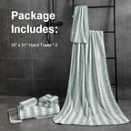 Hand Towels Set 2 Pack-16“x31” Ultra Soft Microfibers Bathroom Towel Set Highly - Image 4