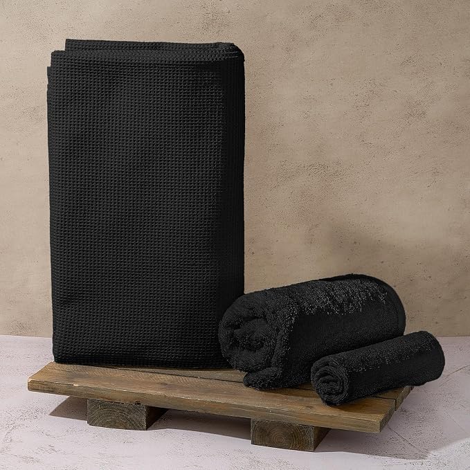 Juexica 1 Pack 70" x 30" Sauna Blanket Insert Towel Cotton Soft Waffle - Image 6