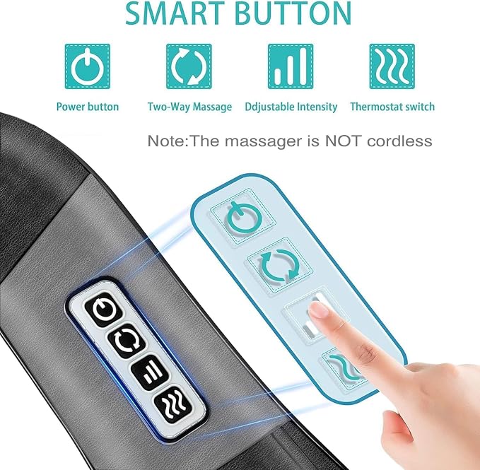 AERLANG Shiatsu Back and Neck Massager, Back Massager Deep Tissue Kneading Neck - Image 3