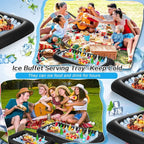 Leitee 4 Pcs Inflatable Ice Serving Bars Buffet Serving Tray Drink Cooler - Image 4