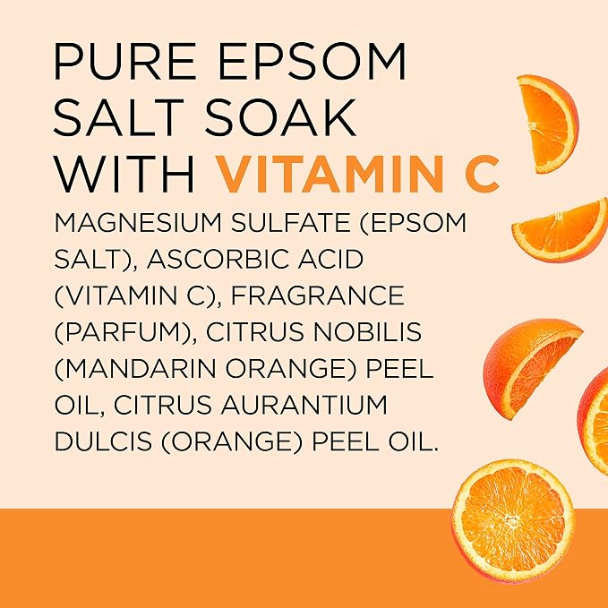 Dr Teal's Salt Soak with Pure Epsom Salt, Glow & Radiance with Vitamin C & - Image 9