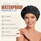 Reusable Shower Cap for Women, Large Waterproof Shower Bonnet - Image 2