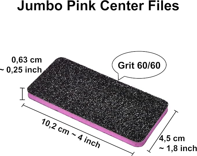 New AMT 25 PCS Pedicure Foot File Grit 60/60, Nail Files - Image 7
