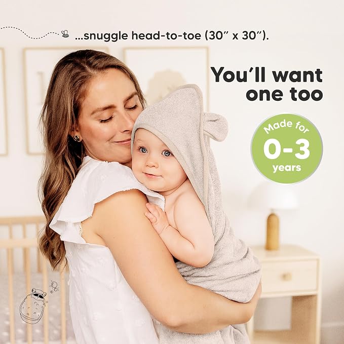 KeaBabies 2-Pack Hooded Baby Towels - Image 3