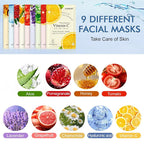 KONEUK 9 Pack Collagen Face Masks Skincare - Image 3