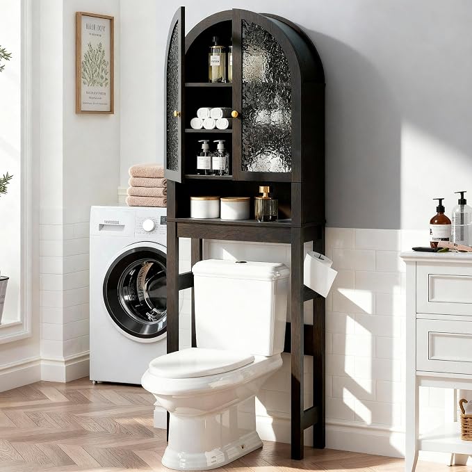 HMstone Over The Toilet Storage Cabinet, Arched Bathroom Organizer and Storage by Unknown