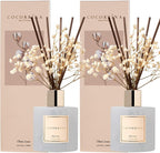 Cocorrína Reed Diffuser Set, 6.7 fl.oz Clean Linen 2 Packs Scented Diffuser - Image 3