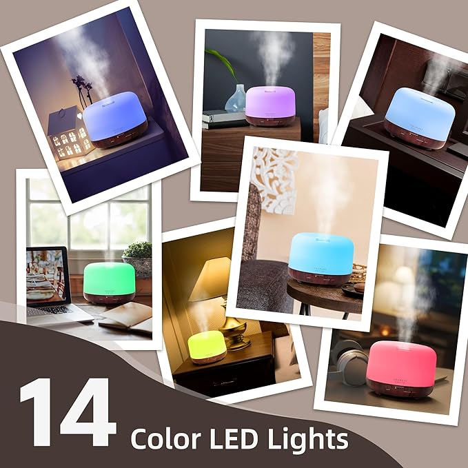 ASAKUKI Essential Oil Diffuser for Home, 500ML Aromatherapy Diffuser Humidifier - Image 6