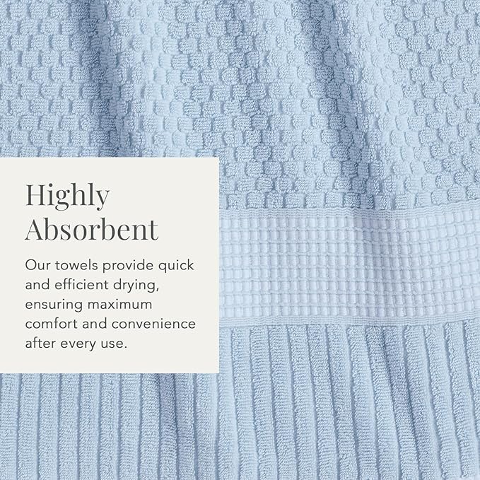 NY Loft 2 Pack Bath Sheet Towel Set | 100% Cotton | Absorbent Quick-Dry - Image 7