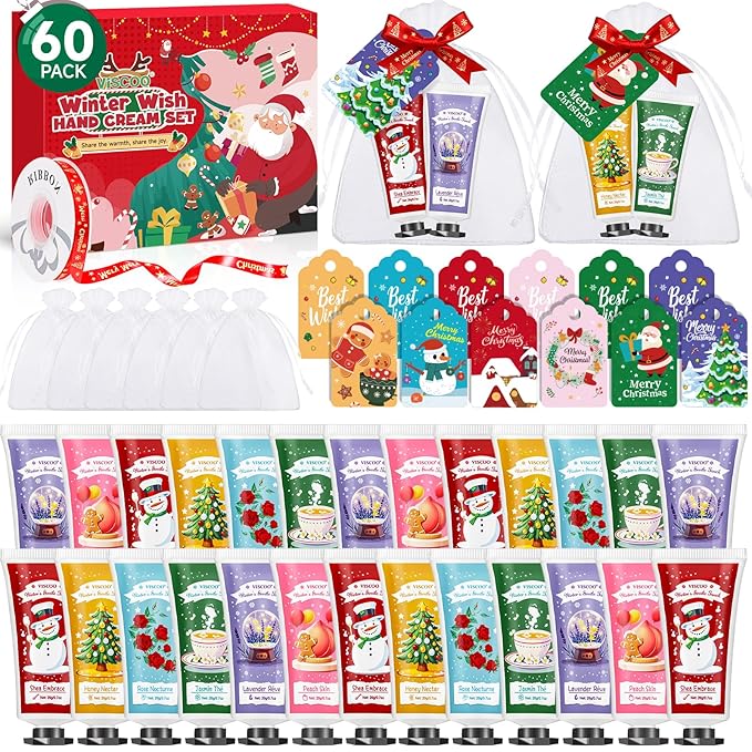 VISCOO 60 Sets Christmas Hand Cream Gift Set by VISCOO
