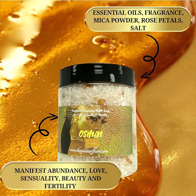 Oshun Bath Salts – Spiritual Cleansing Ritual Bath Soak – Goddess of Love & - Image 3