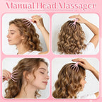 ProSuites 3 Pack Pink Head Massager Scalp Comb Resin Gua Sha Tool Set Scalp - Image 3