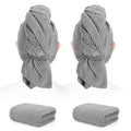 BEoffer 2 Pack Microfiber Hair Towel by BEofferDirect