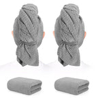 BEoffer 2 Pack Microfiber Hair Towel by BEofferDirect