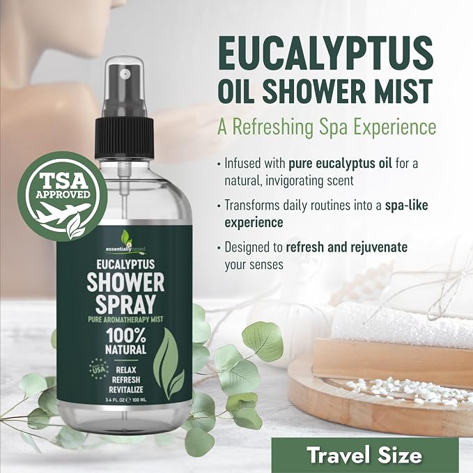Pure Eucalyptus Shower Spray Travel Size - Image 4