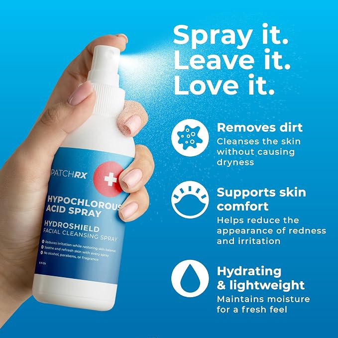 PatchRx Hypochlorous Acid Spray, HOCL Facial Cleanser Acne Spray - Image 3