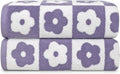 Jacquotha 2-Pieces Luxury Bath Towels Checkered Floral, Cute Bathroom Decor by Jacquotha