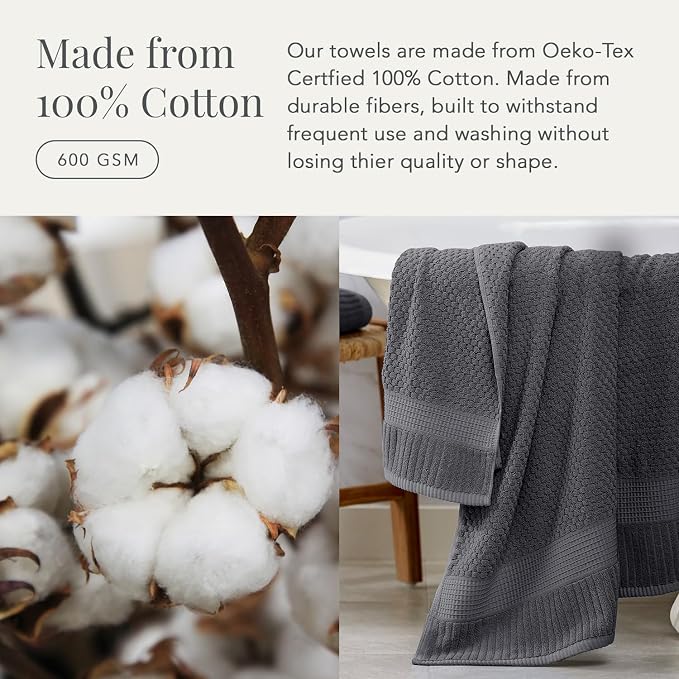 NY Loft 100% Cotton 2 Pack Bath Sheet Towel Set | Extra Large Oversize Bath - Image 5