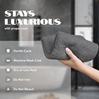 White Classic Wealuxe Grey Hand Towels - Image 6