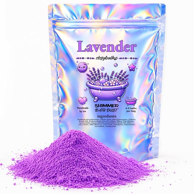 Purple Lavender Shimmer Bath Bomb in A Bag by Unknown