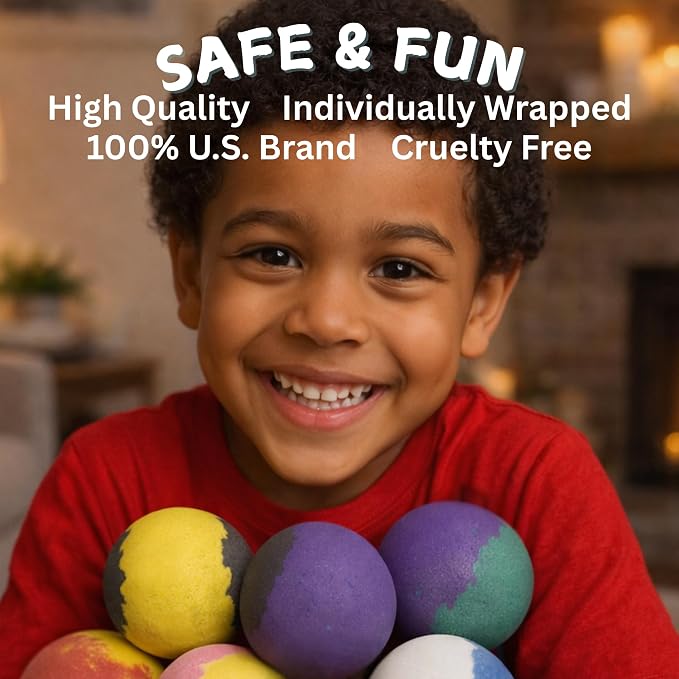 EvolutionUSA 6pc Epic Superhero Bath Bombs - Image 2