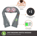 Snailax Cordless Neck Massager, Shiatsu Back Shoulder Massager - Image 4