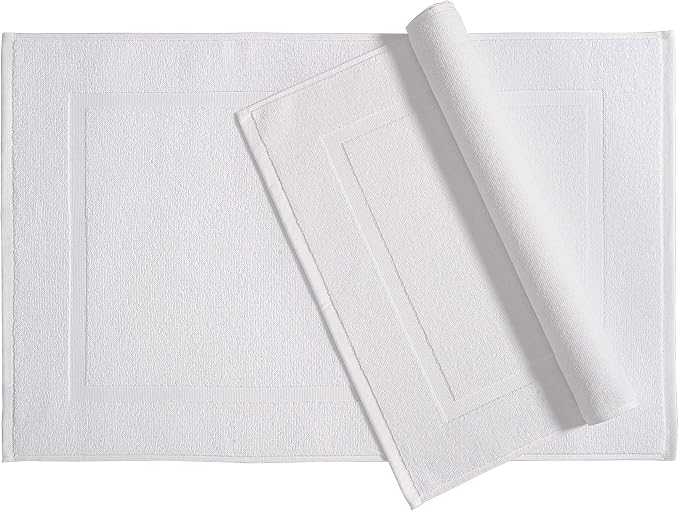 Amazon Basics Premium 100% Cotton Absorbent Soft Bath Mat, Machine Washable - Image 4