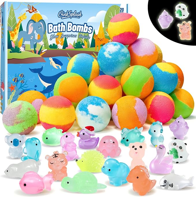 Bath Bombs for Kids with Surprise Inside, 20 Pack Handmade Bath Bomb Gift Set by Unknown