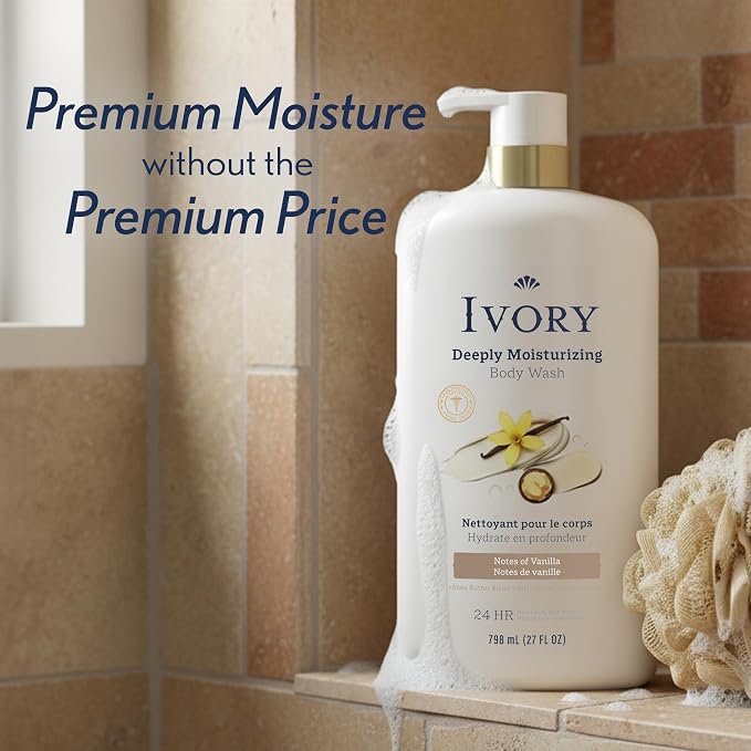 Ivory Body Wash, Deeply Moisturizing, 24hr Nourishing Hydration, Soothes Itchy - Image 8