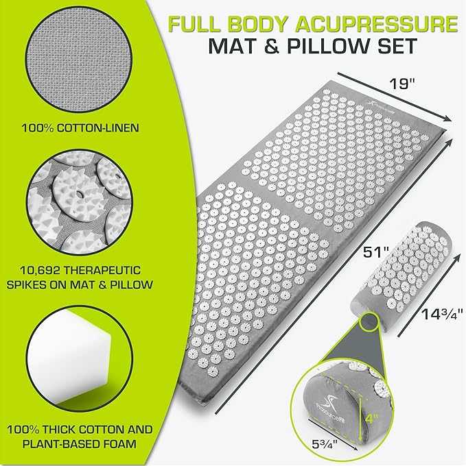 ProsourceFit Acupressure Mat and Pillow Set - Image 2
