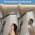 MakeFit Dual Filtered Rain Shower Head Combo, High Pressure Handheld Shower Head - Image 2