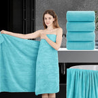 4 Piece Extra Large Bath Towel 35"x70" Oversized Bath Sheet Bath Towel Set by JessyHome