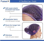 ProtectX Disposable Bouffant Caps Hair Head Cover Nets 21” - Image 3