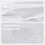 Madison Park Bathroom Towel Set of 6 Diagonal Ribbed, 500 GSM - Image 4