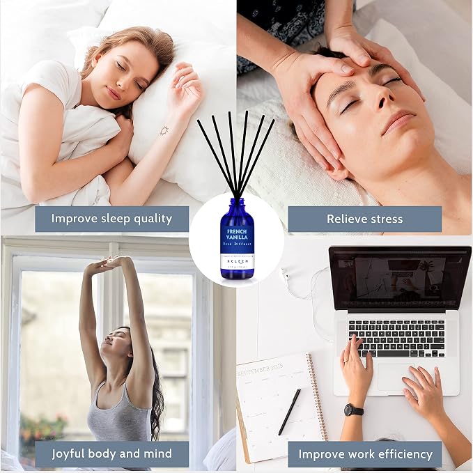 Xcleen Reed Diffuser Set with Sticks 3.7 Oz, Coconut & Milk Scented Fragrance - Image 6