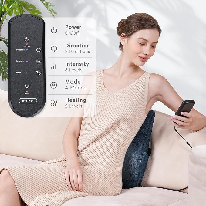 Boriwat Neck Massager with Heat, Back Massager & Deep Tissue Massager, 3D - Image 5