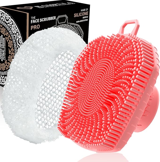 RamPula Face Scrubber & African Net, Silicone Exfoliating Brush by RamPula