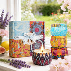 YINUO Scented Candle Gift Set for Women, 4 Pack Long-Lasting Scented Soy Wax - Image 5