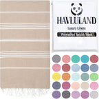 HAVLULAND Turkish Beach Towels, Oversized 40"x72" Turkish Bath Towel, Highly by Havluland
