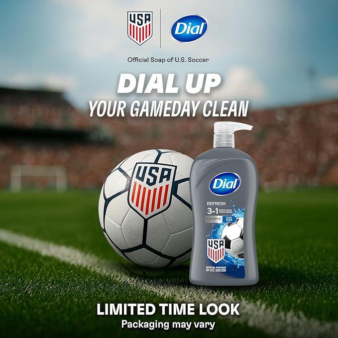 Dial Men 3in1 Body, Hair and Face Wash, Hydro Fresh, 32 fl oz - Image 2