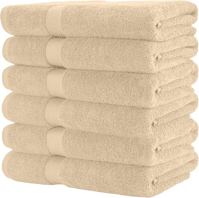 HERCULEAN Premium Bath Towels 24 x 48 Pack of 6 | Quick Dry and Highly - Image 8