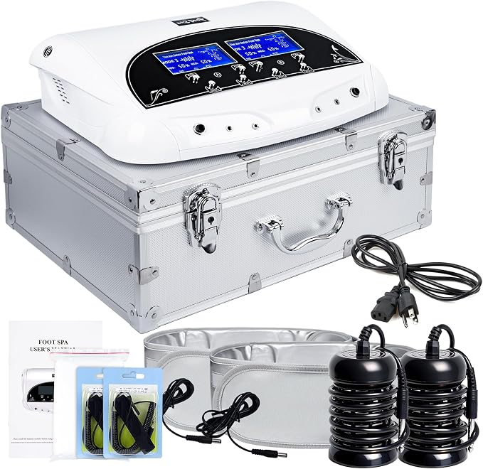 LeCuag Dual Ionic Foot Bath Detox Machine, Negative Ion Foot Spa Cleanse by LeCuag