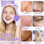 60-Count Kickleen Compressed Cellulose Heart Shape Facial Sponges | Natural - Image 3