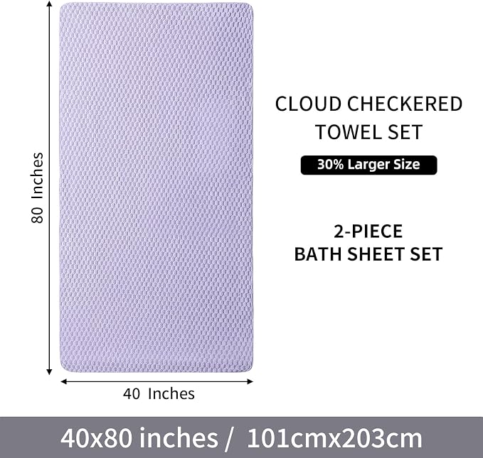 Extra Large Bath Towel Sheet-40x80 Inches Oversized, Super Soft, Quick Dry - Image 7