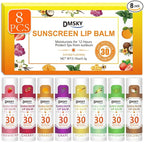 DMSKY SPF 30 Lip Balm 8 Pack, Broad Spectrum Sunblock by DMSKY