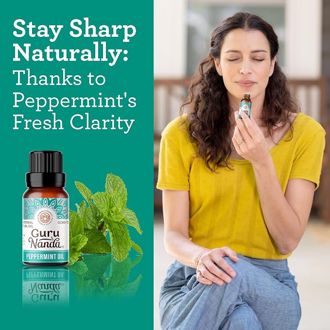 GuruNanda Peppermint Essential Oil, 100% Pure, Natural & Undiluted Aromatherapy - Image 6