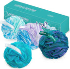 Shower Loofah 4PCS Soft Bath Body Sponge 60g Loofa Set Thick Wash Puffs by LCZLBathOfficial