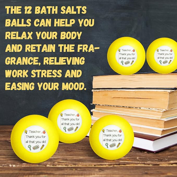 12 Pcs Teachers Appreciation Gifts Bath Bombs - Image 7